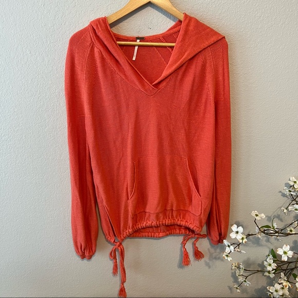 Free People Coral Hoodie Sweatshirt XS - Picture 2 of 6